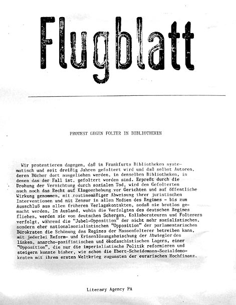 Flugblatt Flugblatt
